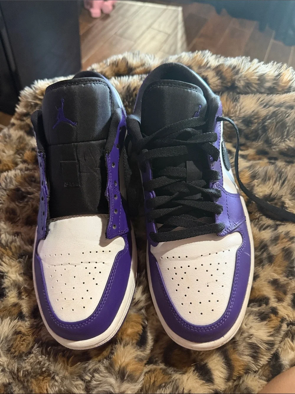 Jordan Men’s Low Top Sneakers — Purple, White, Black